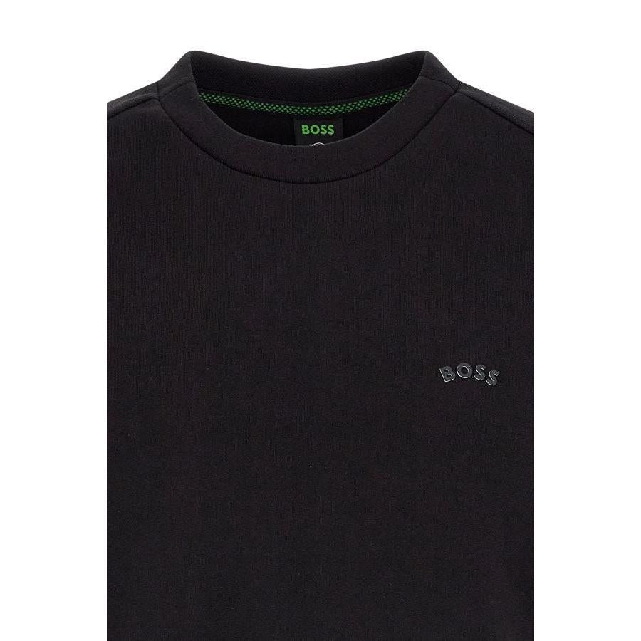 Hugo Boss Black Cotton Logo Details Sweatshirt