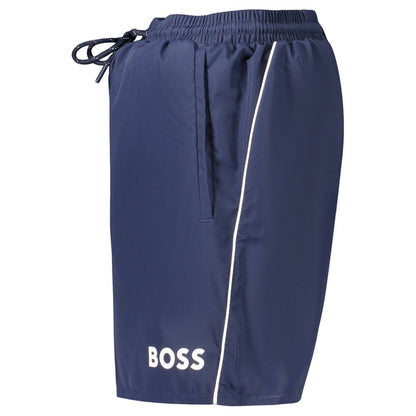 Hugo Boss Blue Polyester Men's Swimwear