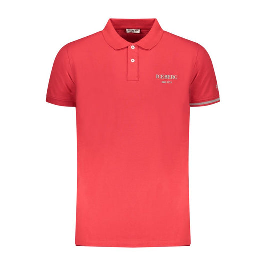 Iceberg Red Cotton Mens Polo Shirt