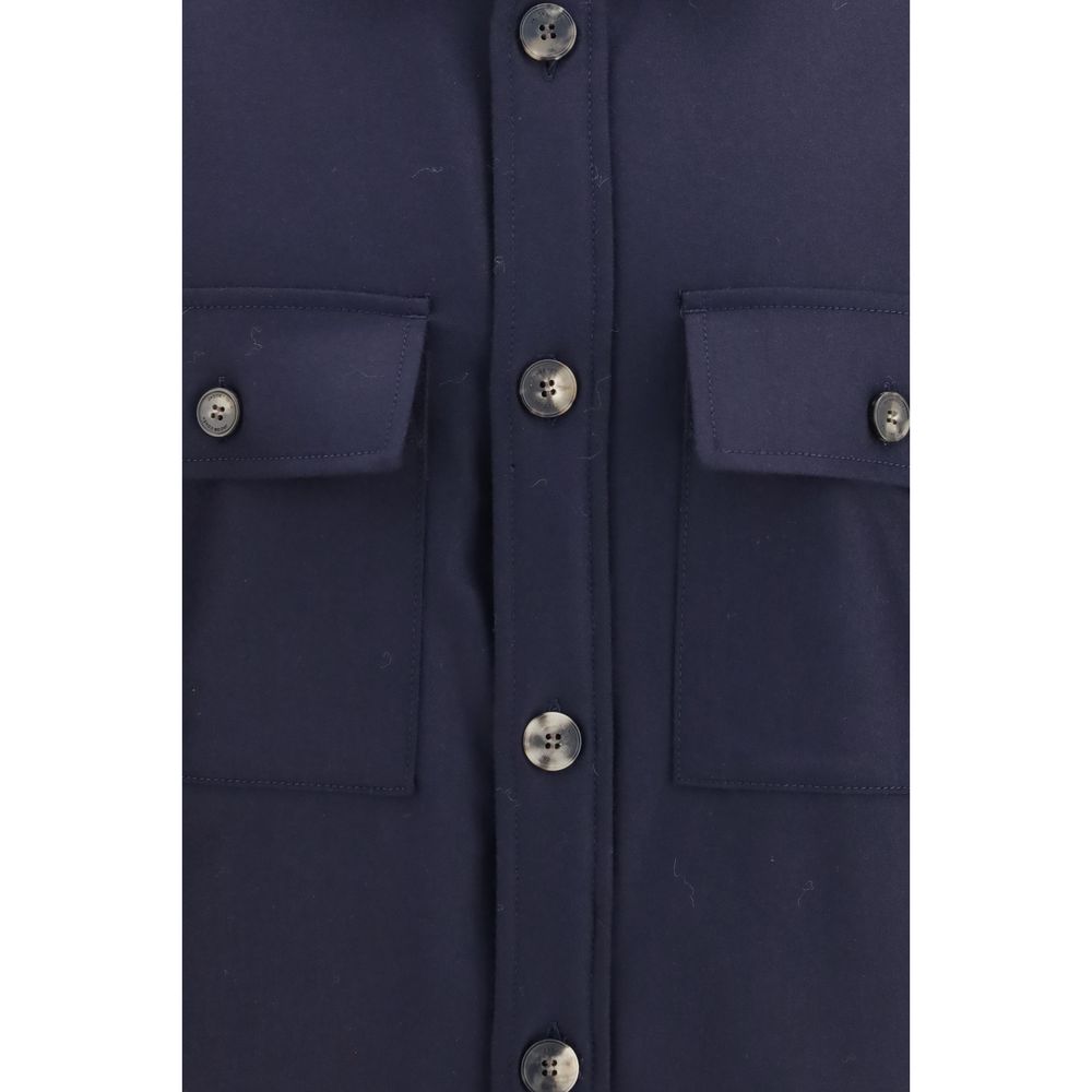 Jacob Cohen Blue Wool Oves Aries Full-Length Jacket