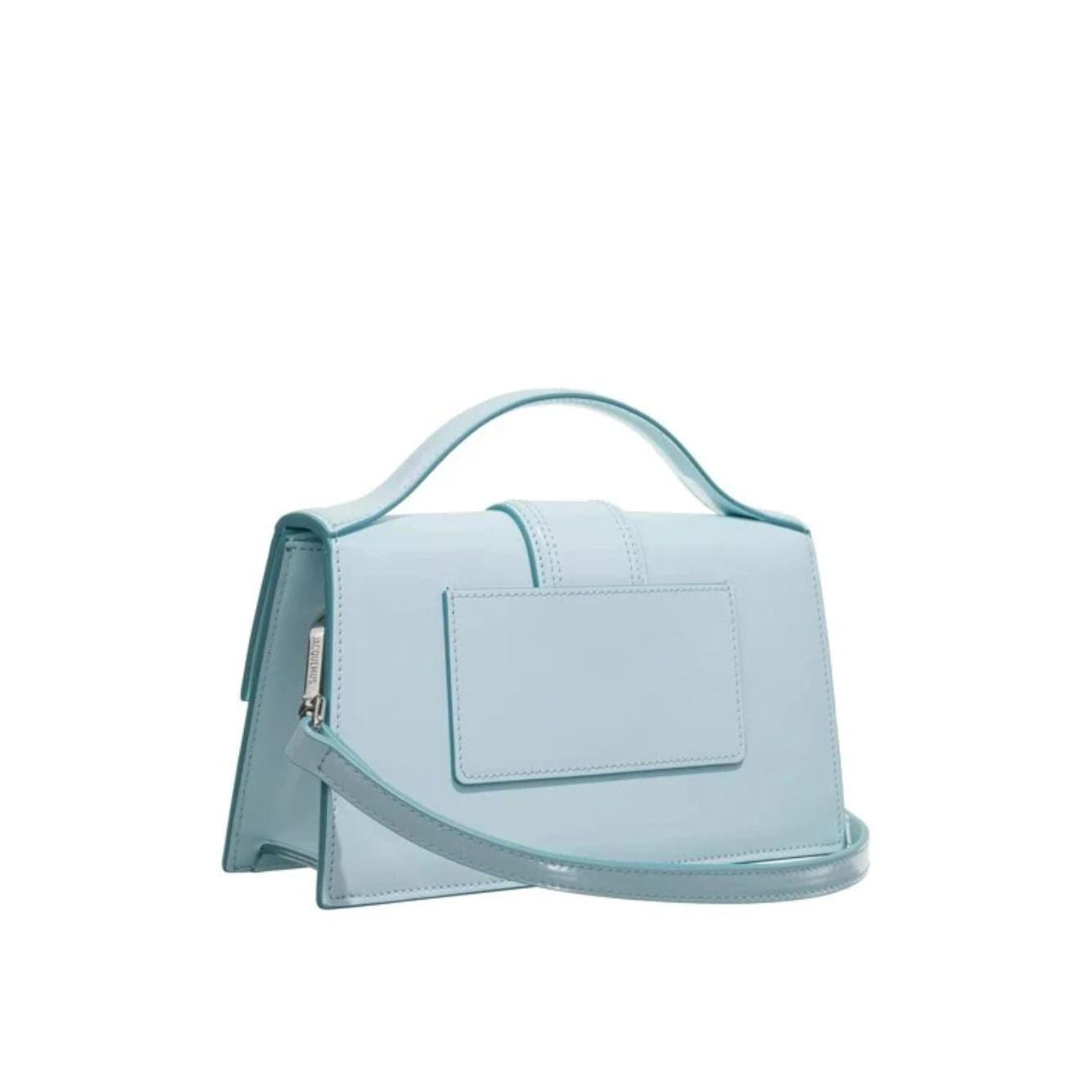 Jacquemus Pale blue Leather Le Grand Bambino Handbag