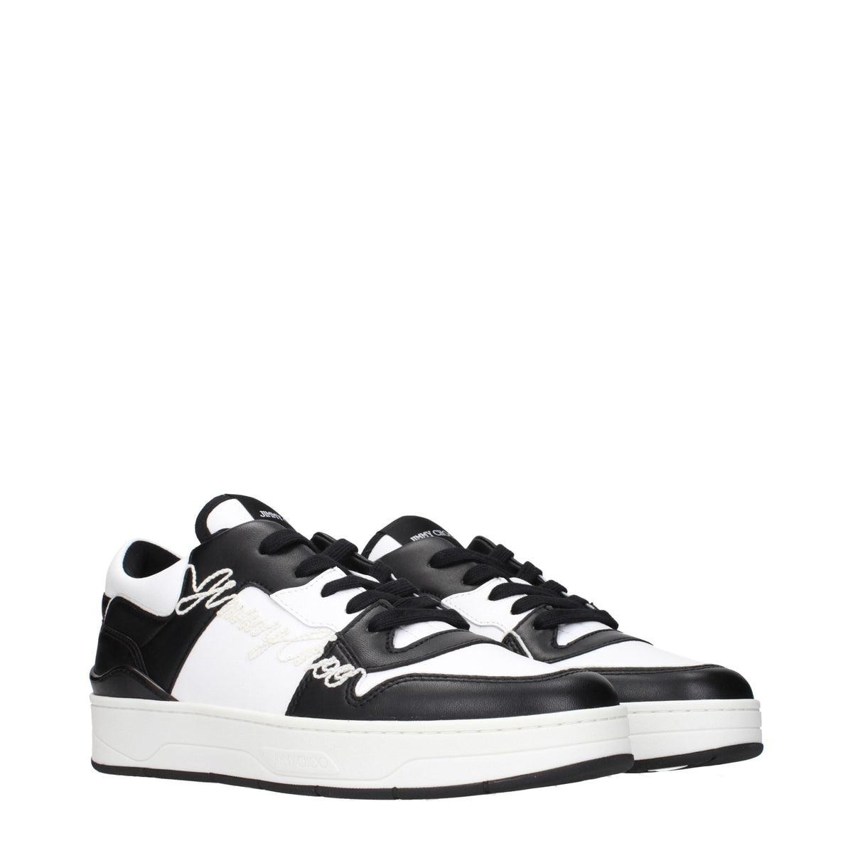 Jimmy Choo Black Leather Sneakers