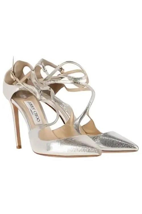 Jimmy Choo Lancer 100 Champagne Pump Heels (Lagersalg)