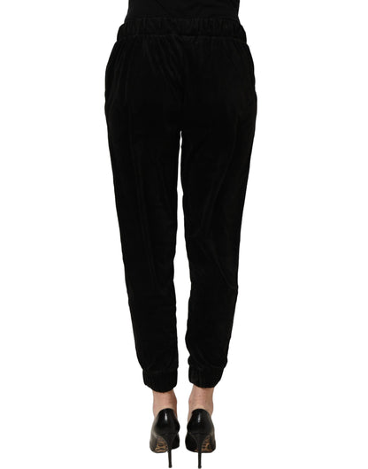 Juicy Couture Dark Gray Mid Waist Tapered Cropped Trouser Pants