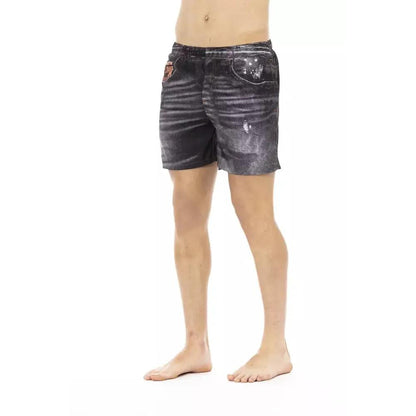 Just Cavalli Black Polyester Men's Swim Short