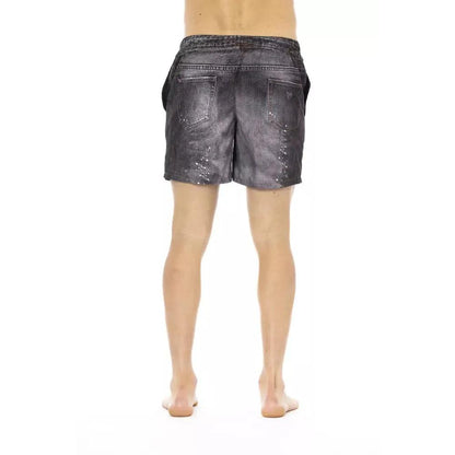 Just Cavalli Black Polyester Men's Swim Short