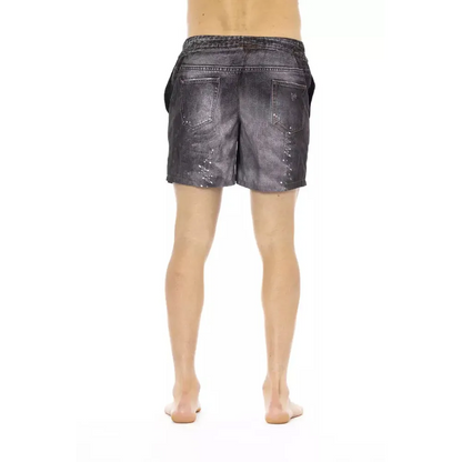 Just Cavalli Black Polyester Men's Swim Short