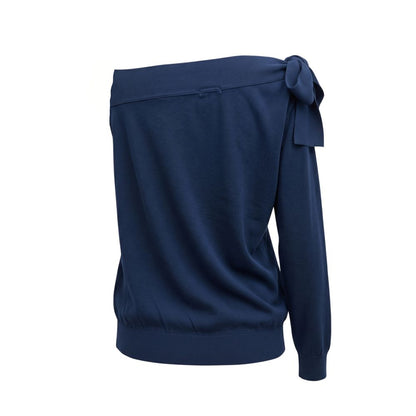 Malo Blue Cotton Women Sweater