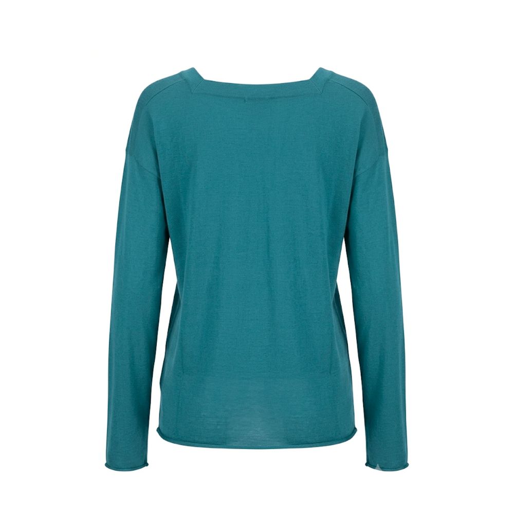 Malo Blue Cotton Women's Sweater