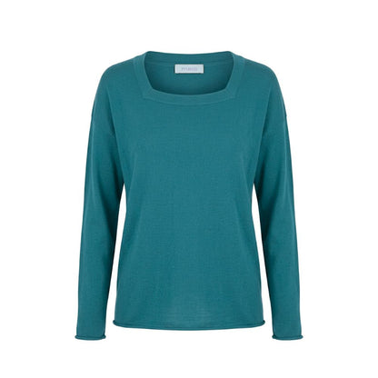 Malo Blue Cotton Women's Sweater