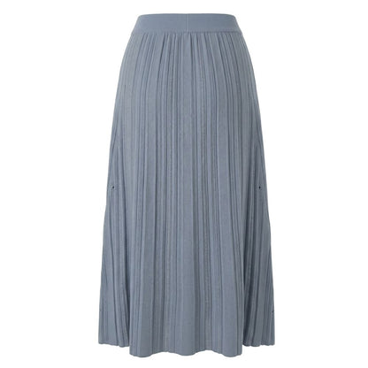 Malo Grey Cotton Women Skirt