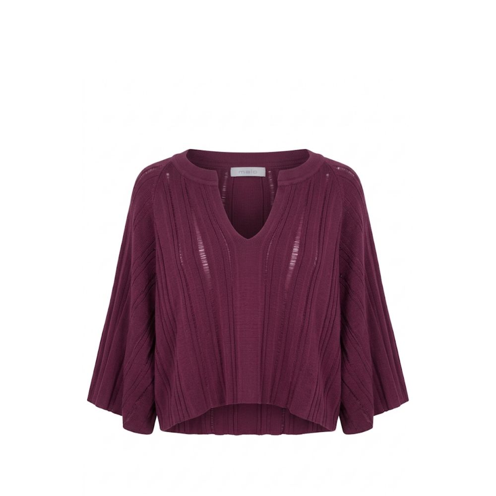 Malo Purple Cotton Women Sweater