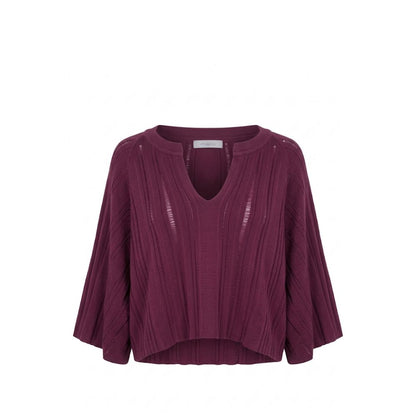 Malo Purple Cotton Women Sweater