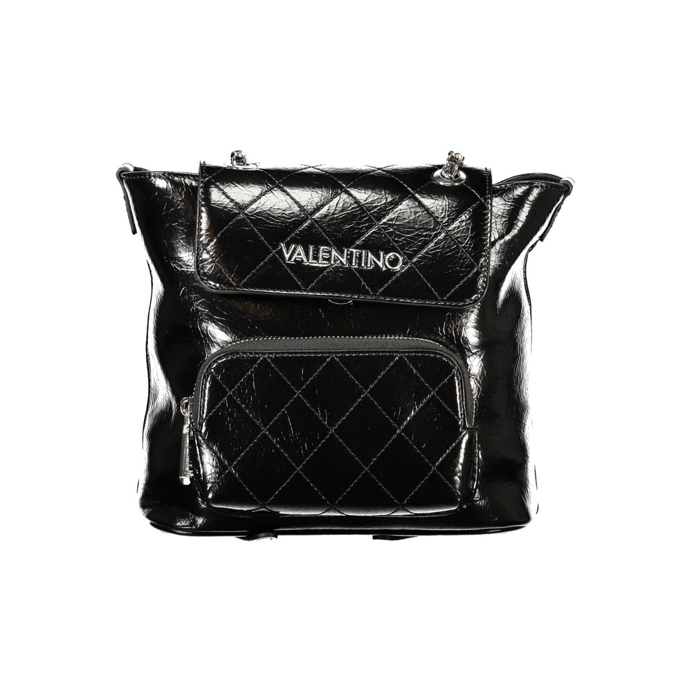 Mario Valentino Black Polyurethane Women's Backpack