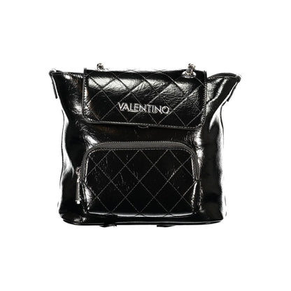 Mario Valentino Black Polyurethane Women's Backpack