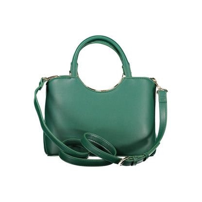 Mario Valentino Verde Polyurethane Women's Bag with Adjustable Shoulder Strap