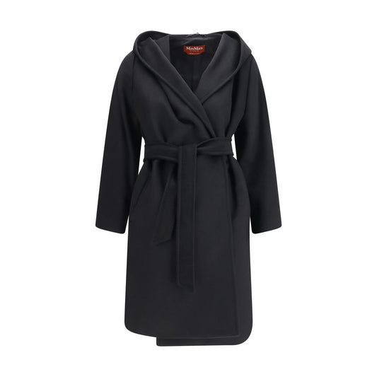 Max Mara Black Wool Oves Aries Coat