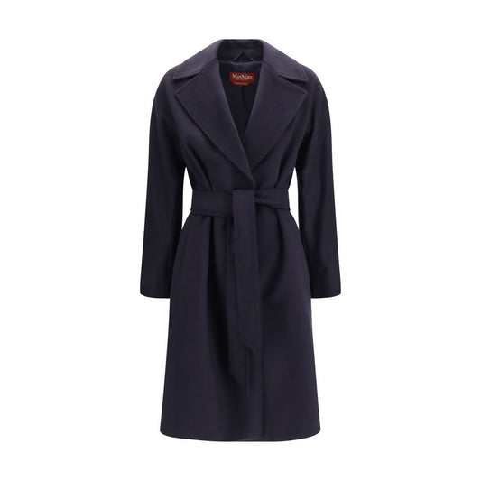 Max Mara Blue Wool Oves Aries Coat