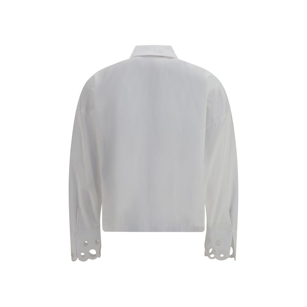 Max Mara White Cotton Dress Shirt