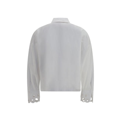 Max Mara White Cotton Dress Shirt