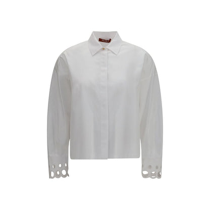Max Mara White Cotton Dress Shirt