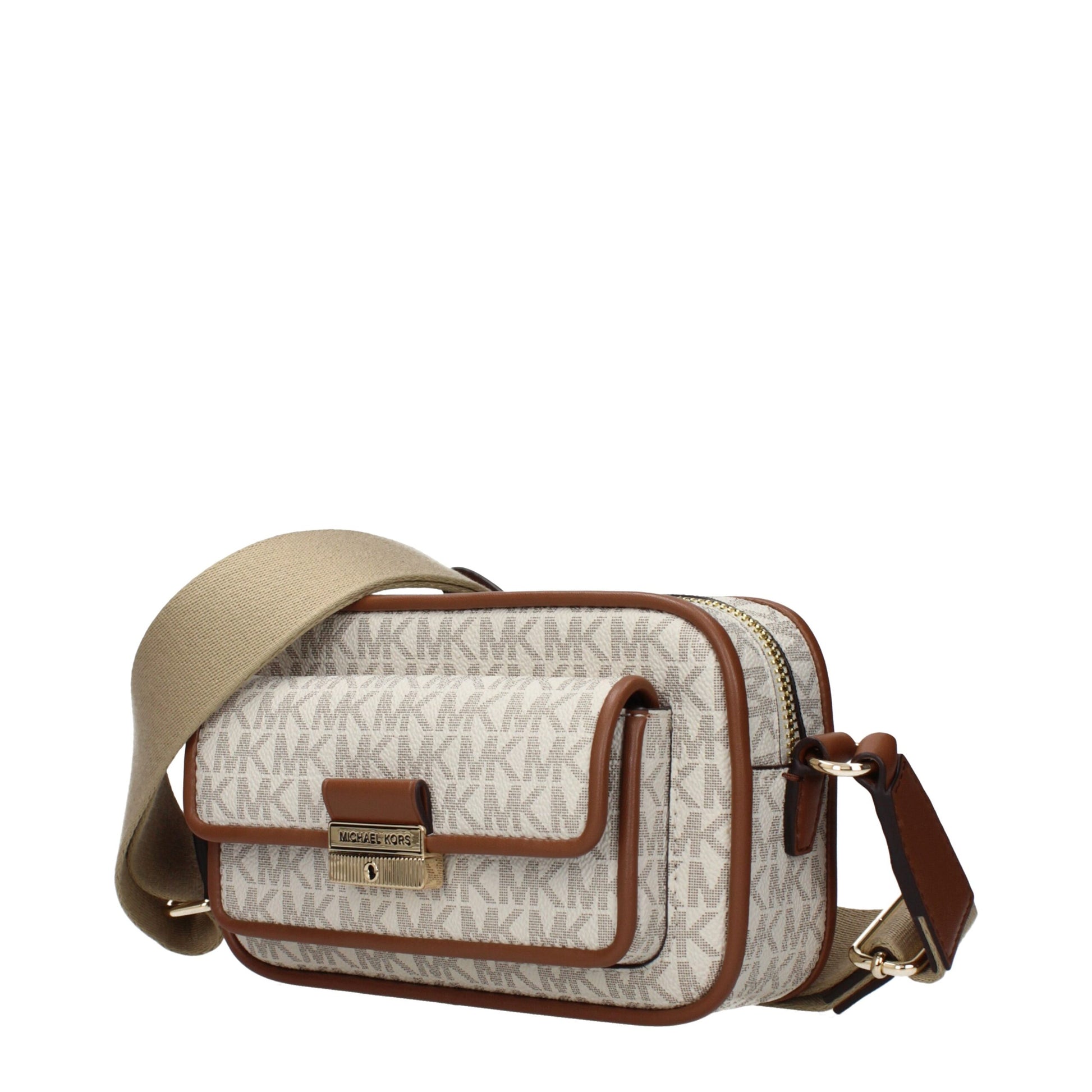 Michael Kors Beige Fabric Crossbody Bag