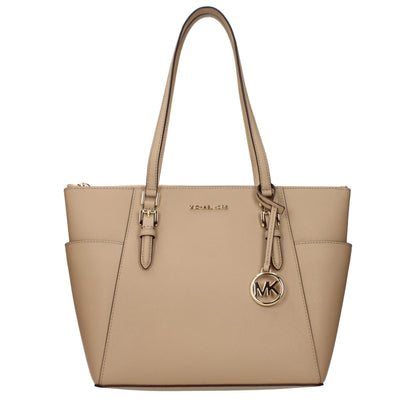 Michael Kors Beige Leather Shoulder Bag