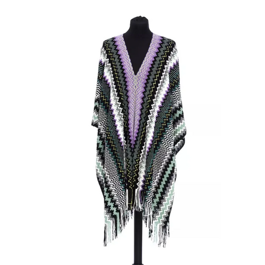Missoni Multicolor Wool Women Poncho