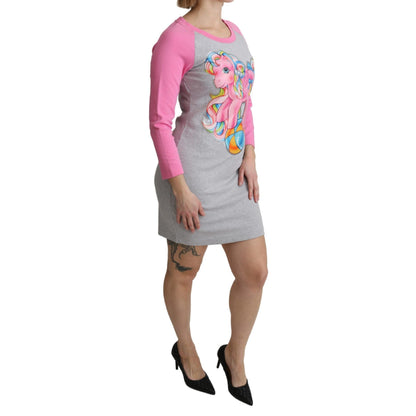 Moschino Gray My Little Pony Top Sweater Dress
