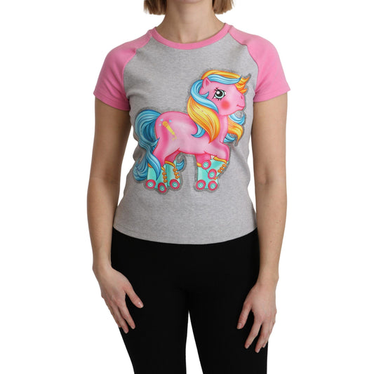 Moschino Gray and pink Cotton T-shirt My Little Pony Top