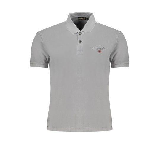 Napapijri Brown Cotton Men Polo Shirt