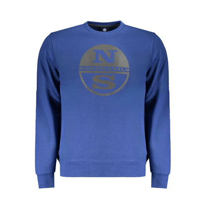 North Sails Blue Cotton Men Sweater