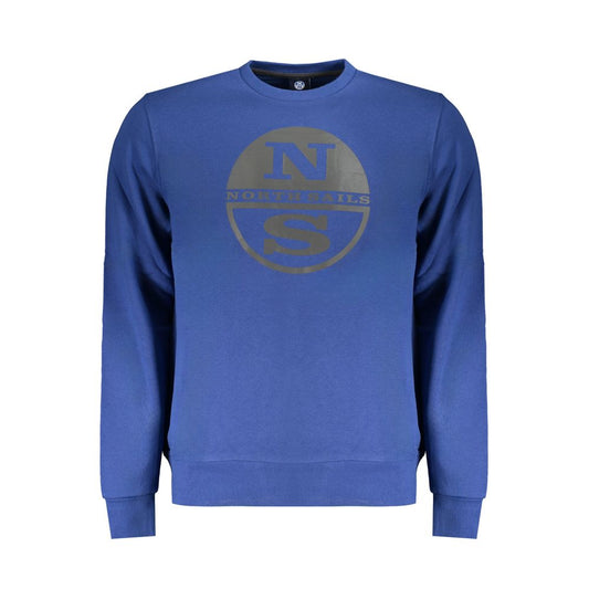 North Sails Blue Cotton Men Sweater