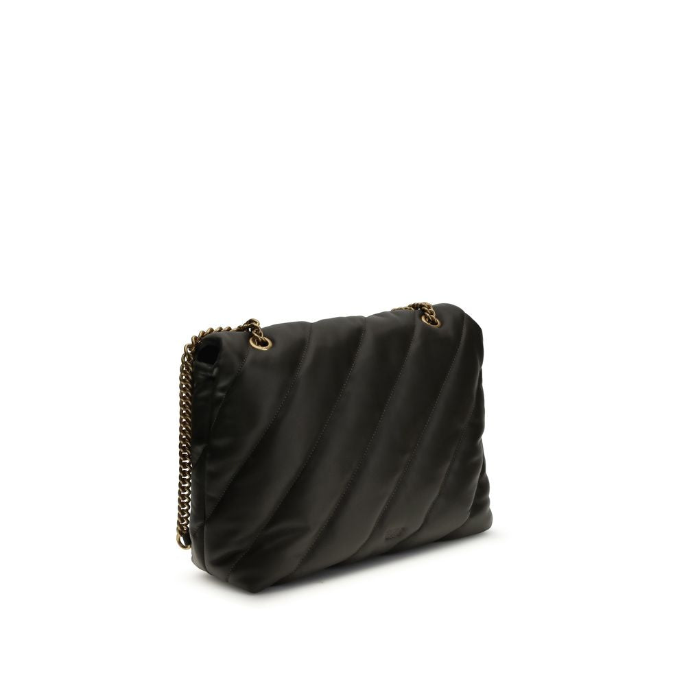 PINKO Bicolor Calf Leather Bos Taurus Shoulder Bag