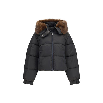PINKO Brown Goose Down Full-Length Jacket
