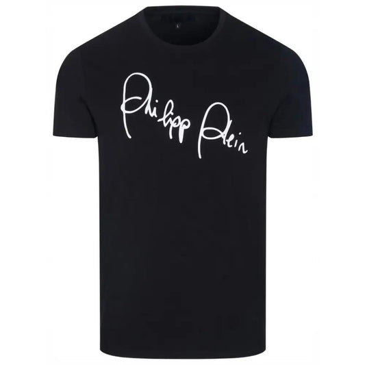 Philipp Plein Black Cotton T-Shirt