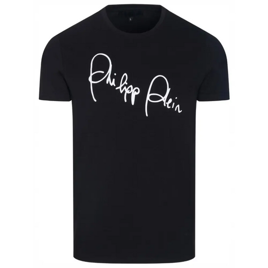 Philipp Plein Black Cotton T-Shirt