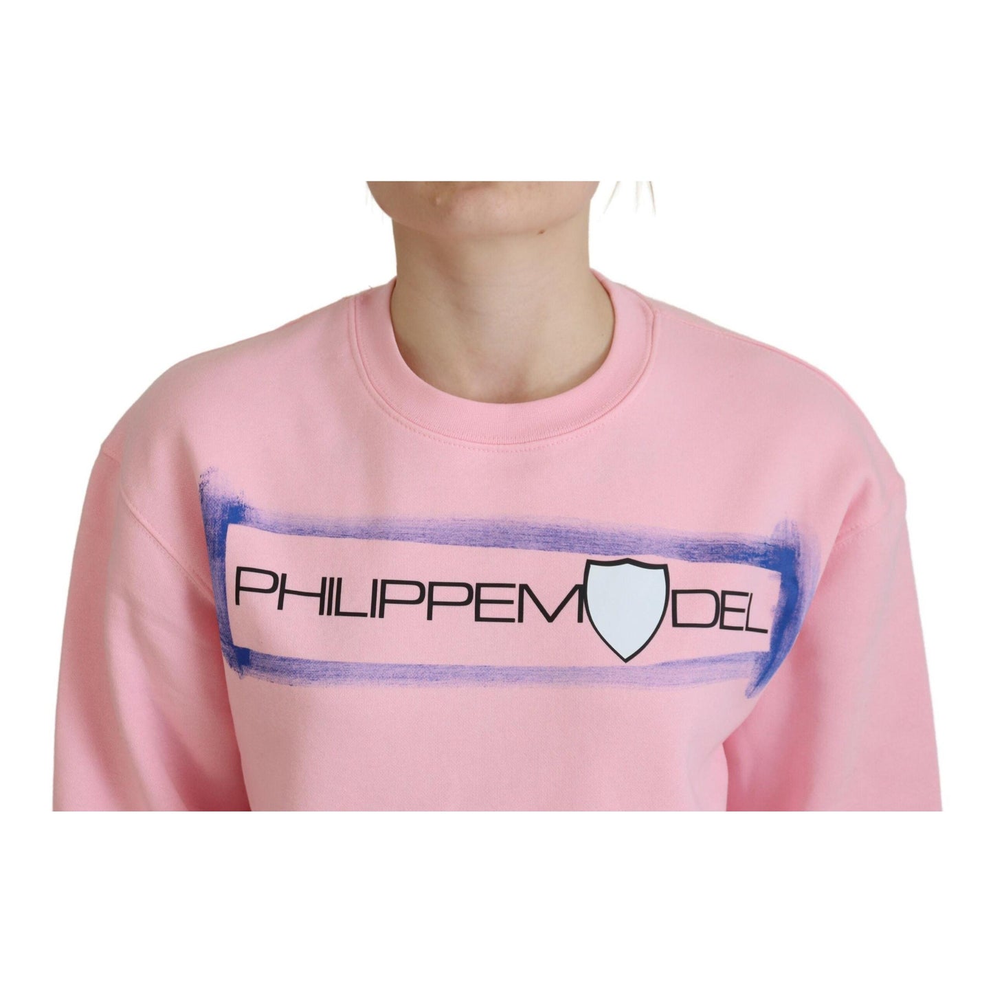 Philippe Model Pink Printed Long Sleeves Pullover Sweater