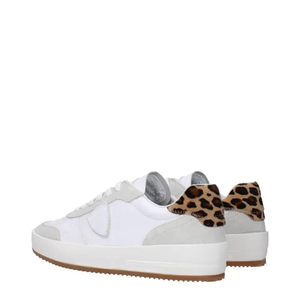 Philippe Model White Leather Low Tops