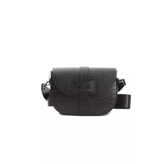 Pompei Donatella Black Leather Women Crossbody