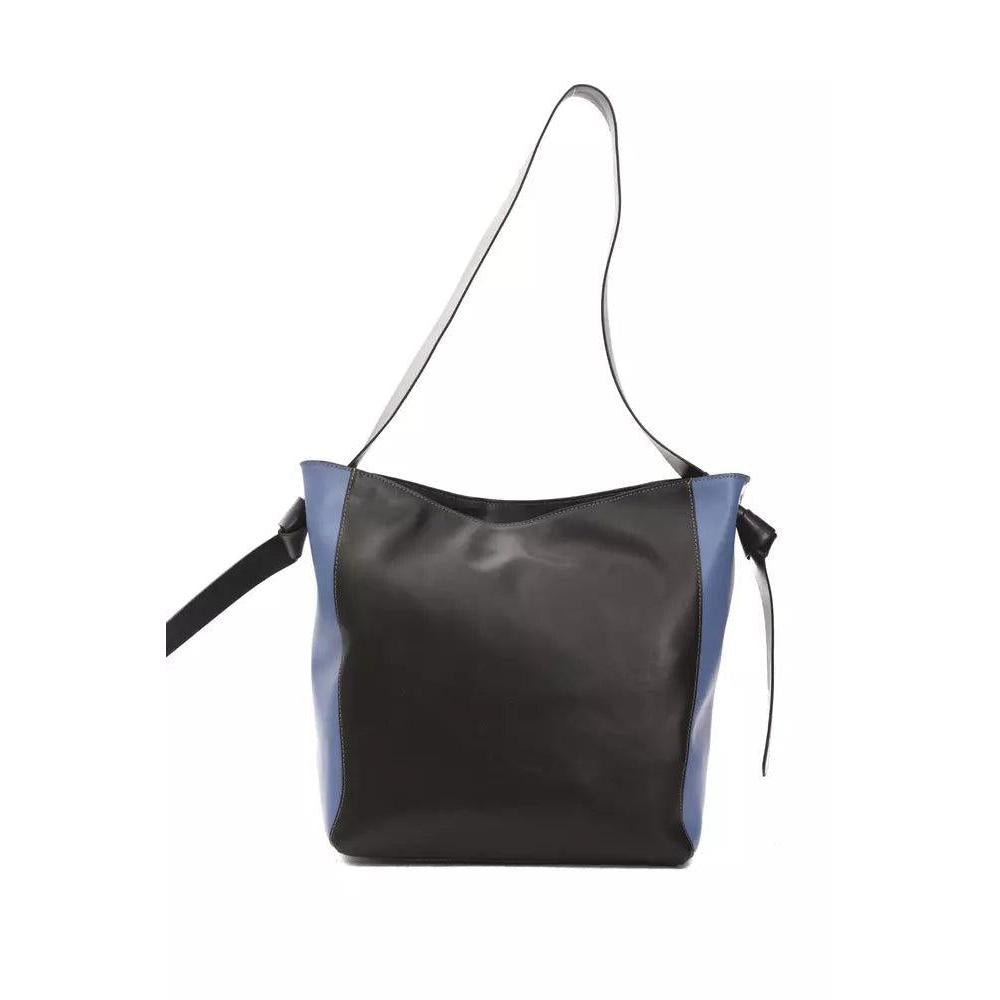 Pompei Donatella Black Leather Women Shoulder Bag