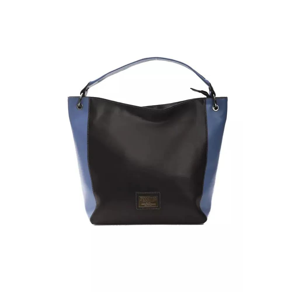 Pompei Donatella Black Leather Women Shoulder Bag