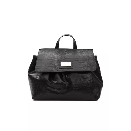Pompei Donatella Black Leather Women Shoulder Bag