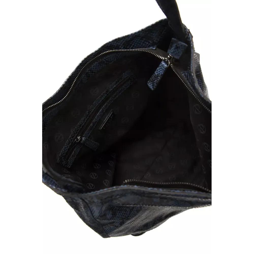 Pompei Donatella Blue Leather Women Shoulder Bag
