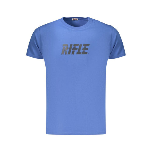 Rifle Blue Cotton Mens T-Shirt