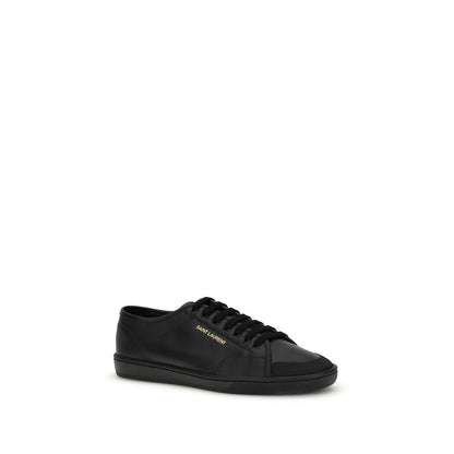 Saint Laurent Black Calf Leather Bos Taurus Sneakers