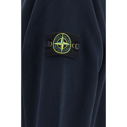 Stone Island Blue Cotton Sweatshirt