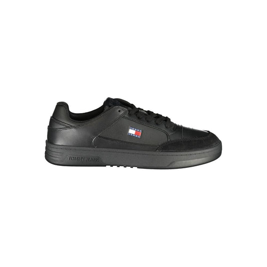 Tommy Hilfiger Black Polyurethane Men's Sneaker