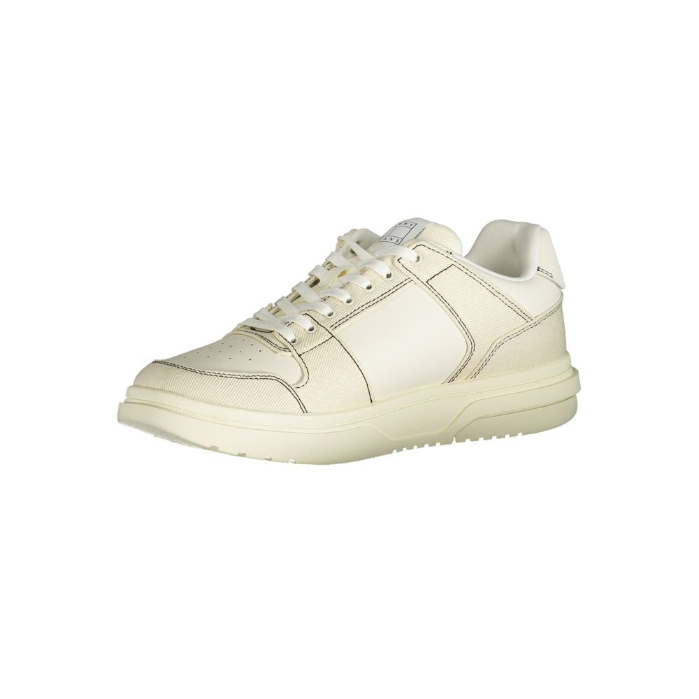 Tommy Hilfiger White Polyurethane Men Sneaker