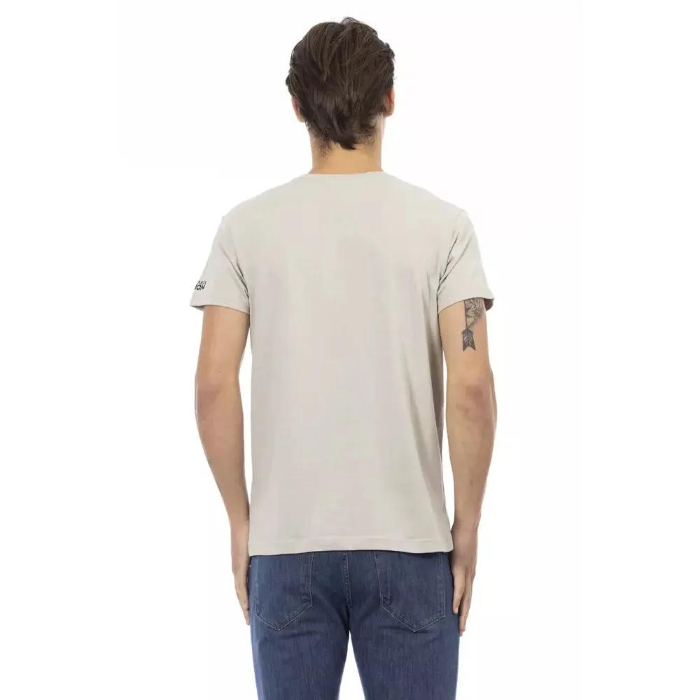 Trussardi Action Beige Cotton Men T-Shirt